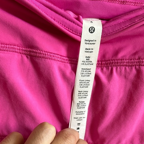 Lululemon pace rival Hot Pink Tennis Skort Size 6 - Picture 12 of 12